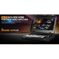 SHARK S6 PLUS נתב וידאו מקצועי - מיקסר 6 ערוצי SDI/HDMI עם מסך "17 מובנה מבית AVMATRIX  